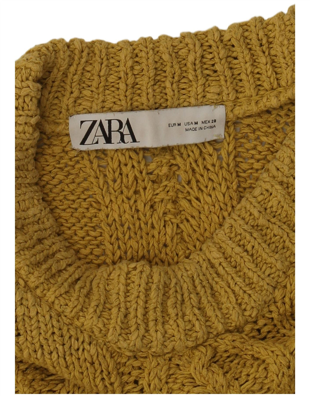 Zara suéter feminino oversized com gola redonda Reino Unido 14 médio amarelo