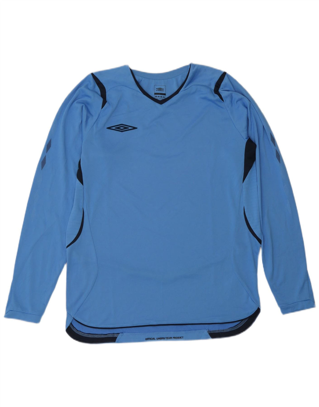Umbro Masculino Top Manga Longa Pequeno Azul Colorblock Poliéster