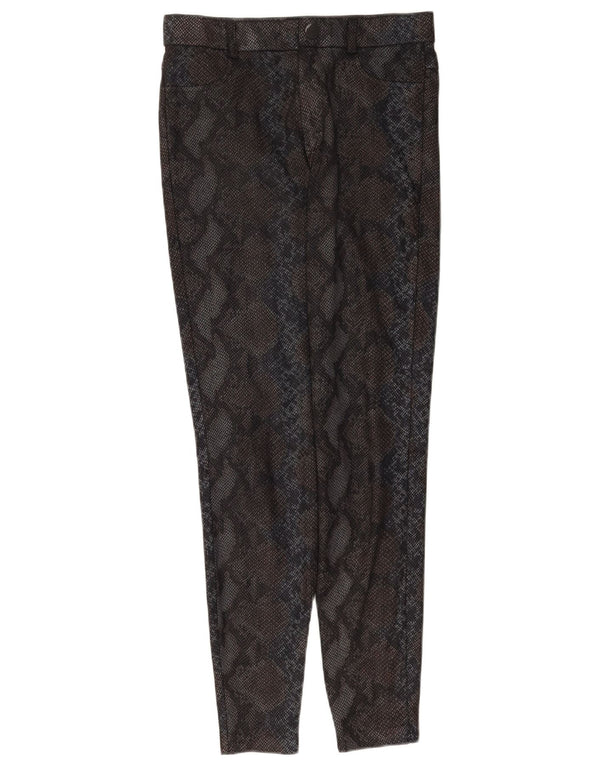 Zara Womens Trafaluc Leggings UK 14 Médio Preto Animal Print
