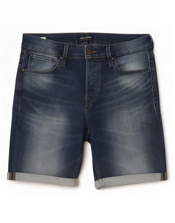 Jack & Jones Mens Denim Shorts Small W32 Blue Cotton