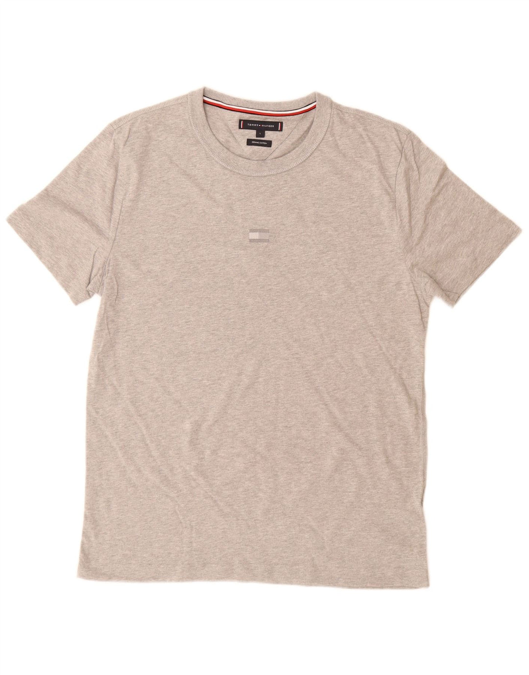 Camiseta masculina TOMMY HILFIGER grande algodão cinza