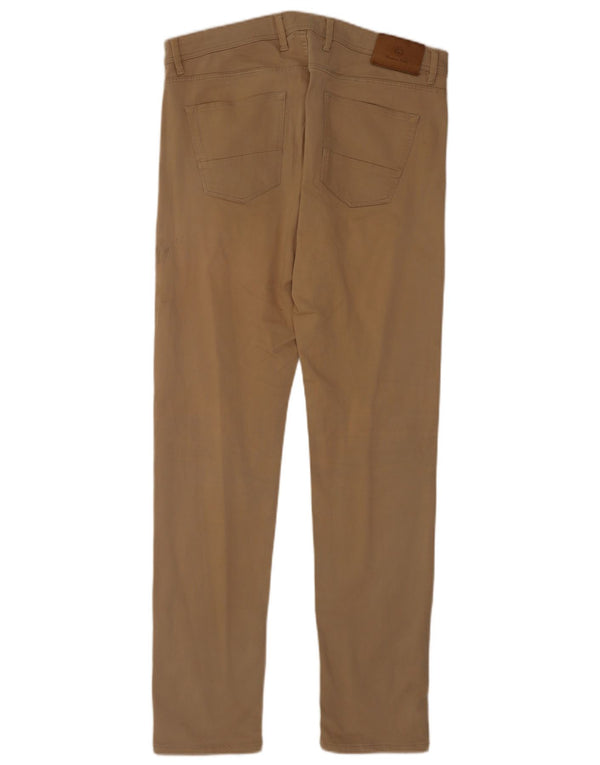 Calça casual masculina Massimo Dutti Slim Fit UE 42 Grande W32 L32 Bege