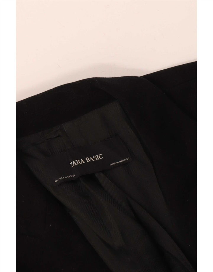 Jaqueta blazer feminina Zara com peito duplo Reino Unido 12 médio preto