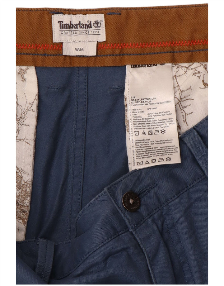 TIMBERLAND Mens Chino Shorts W36 Grande Algodão Azul