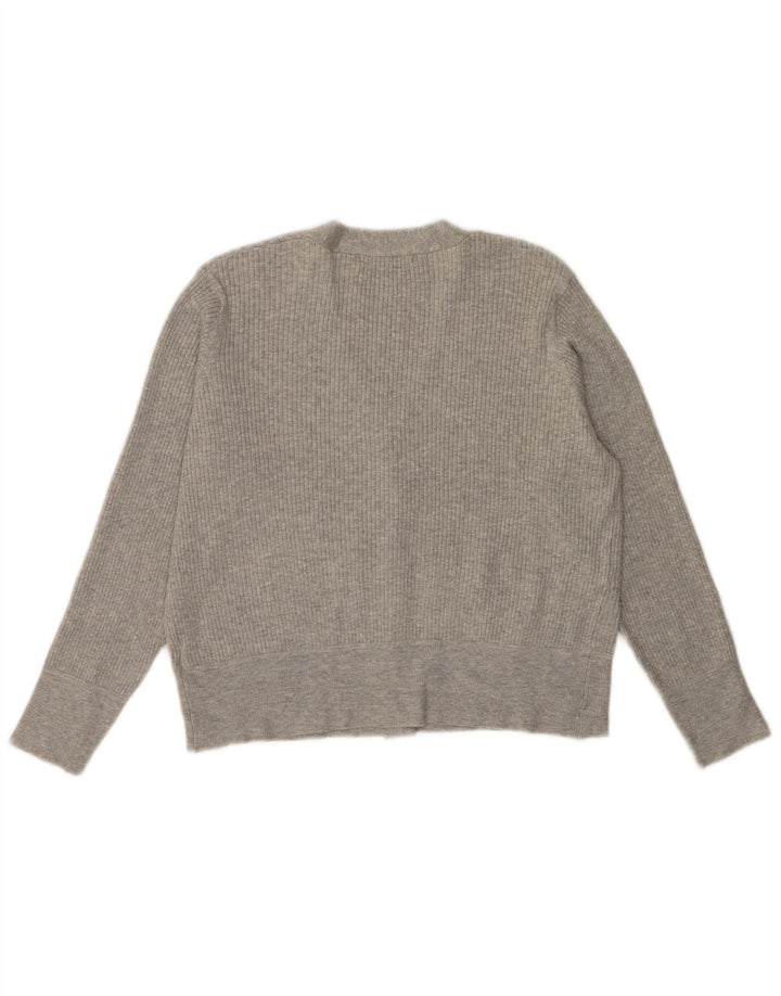Suéter cardigã feminino MARKS & SPENCER 13-14 anos viscose cinza