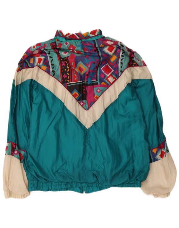 Stefano Mens Treino Top Jaqueta Grande Azul Colorblock Nylon