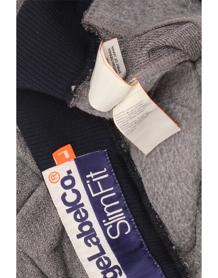 Shorts esportivos masculinos SUPERDRY Slim Fit grande algodão cinza