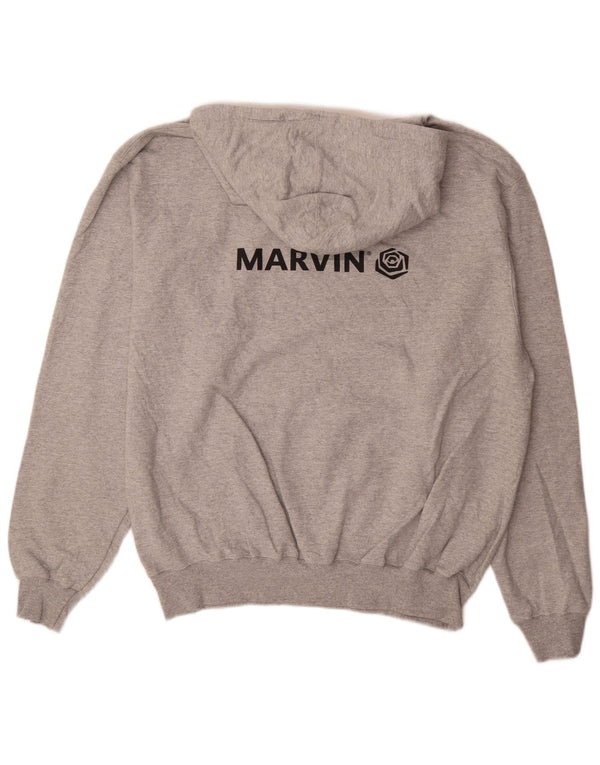 Champion Mens Marvin Graphic Hoodie Jumper XL Grey Cotton