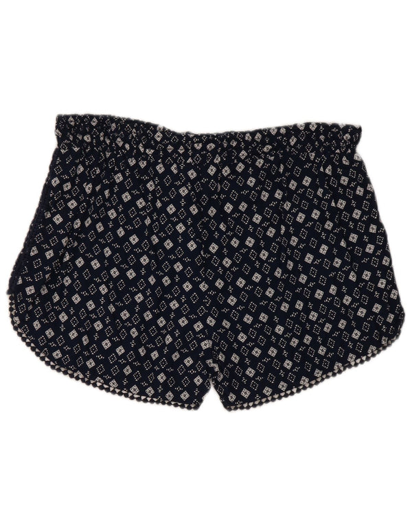 Hot Pants Superdry Feminino Grande W32 Viscose Geométrica Azul Marinho