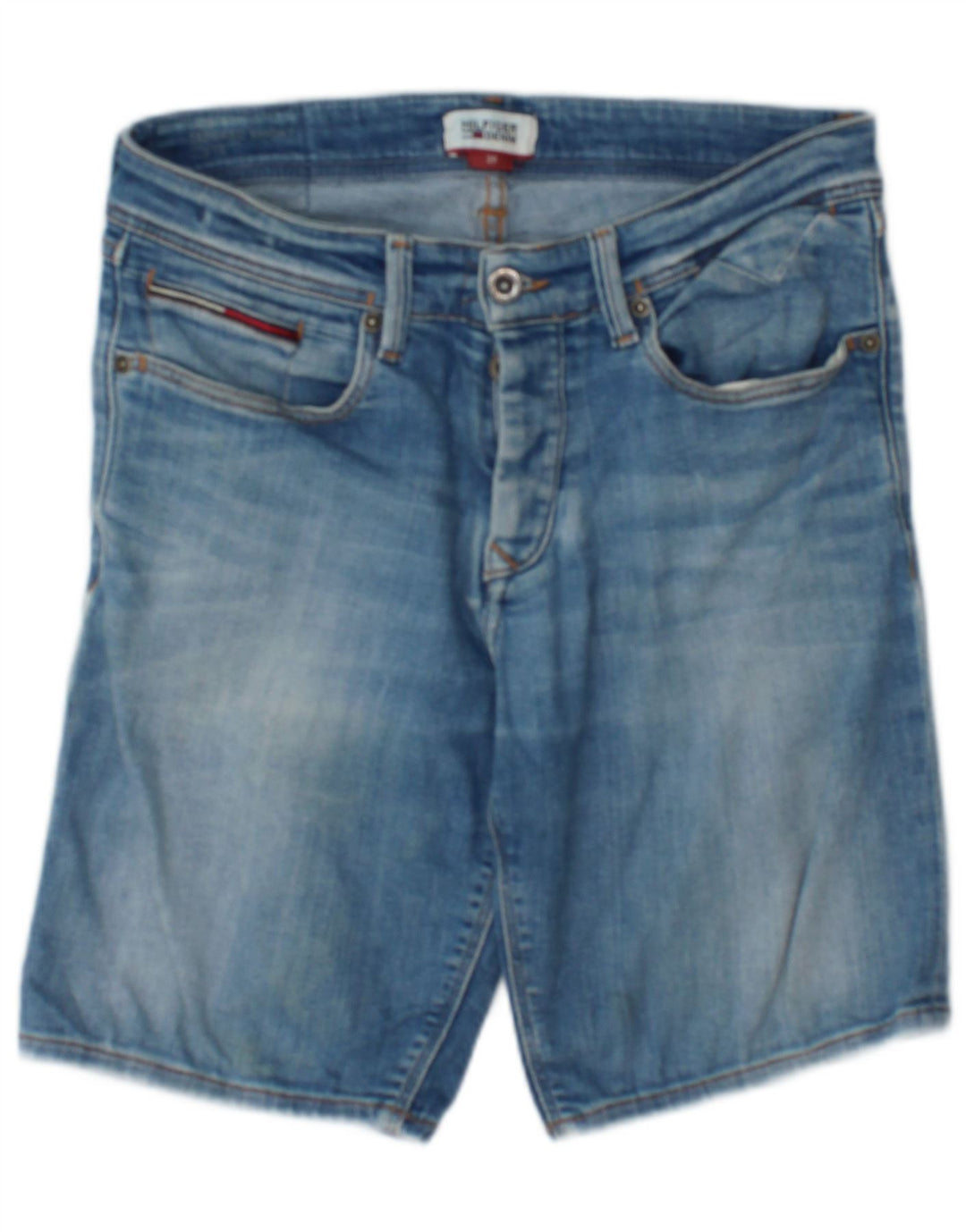Shorts jeans masculino Tommy Hilfiger W29 pequeno azul