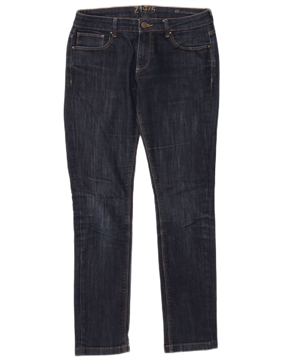 ZARA Calça Jeans Skinny Feminina Cintura Média EU 40 Médio W30 L30 Azul Marinho