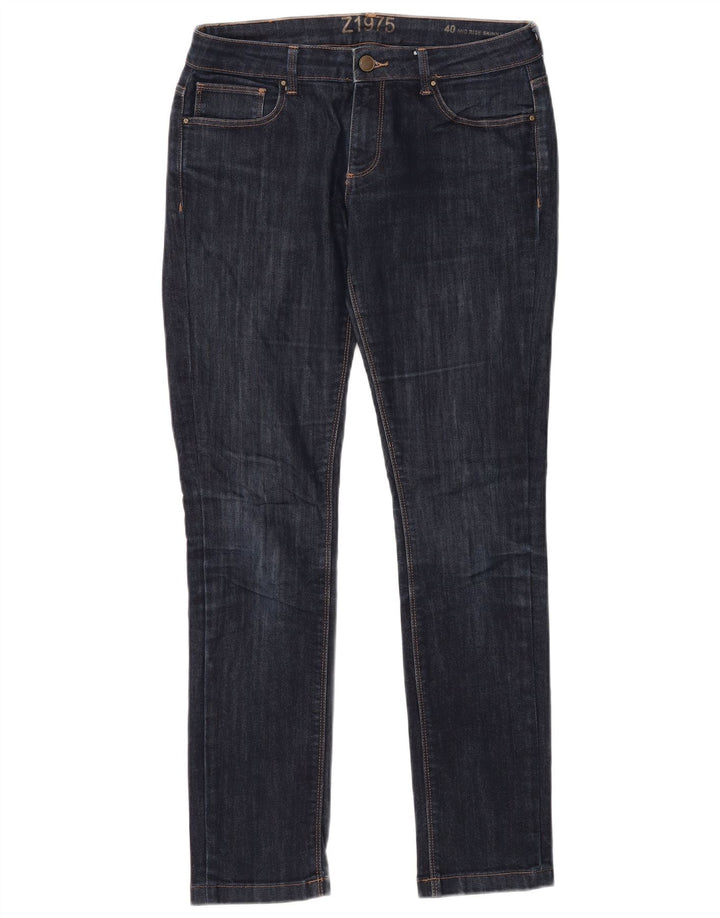 ZARA Calça Jeans Skinny Feminina Cintura Média EU 40 Médio W30 L30 Azul Marinho