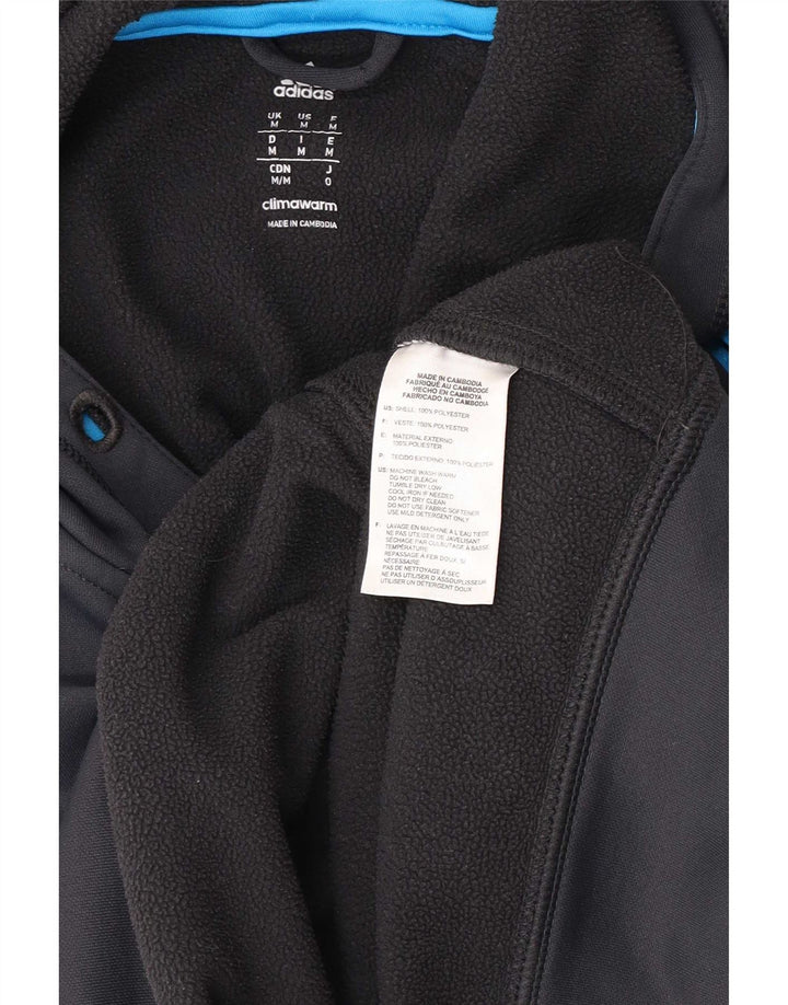Adidas Mens Climawarm Hoodie Jumper Médio Cinza Poliéster