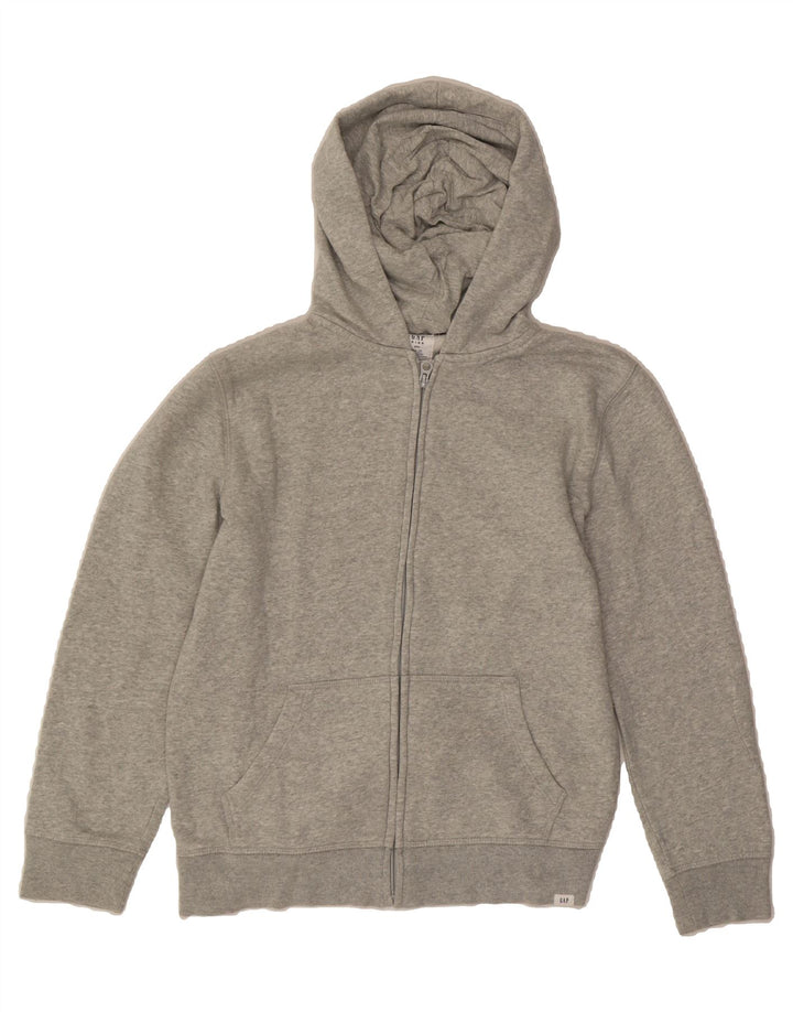 GAP Boys Zip Hoodie Sweater 12-13 Years 2XL Grey Cotton Vintage Gap and Second-Hand Gap from Messina Hembry 