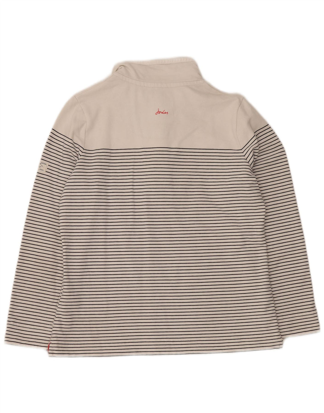 JOULES moletom feminino jumper UK 14 médio off white listrado