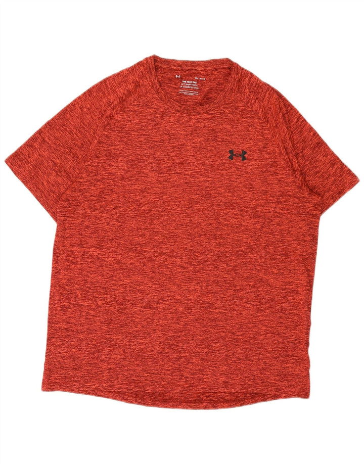 Camiseta masculina Under Armour Top médio vermelho manchado