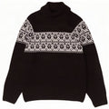 Suéter masculino Marks & Spencer com gola redonda grande preto Fair Isle acrílico