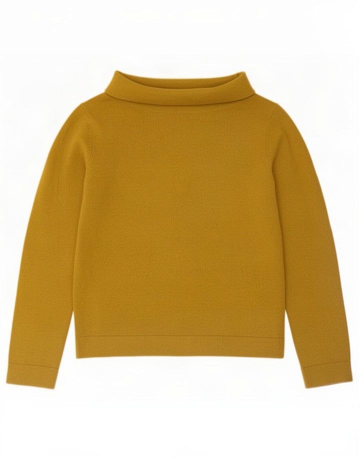 Suéter feminino Hobbs com gola redonda e lã amarela média UK 14