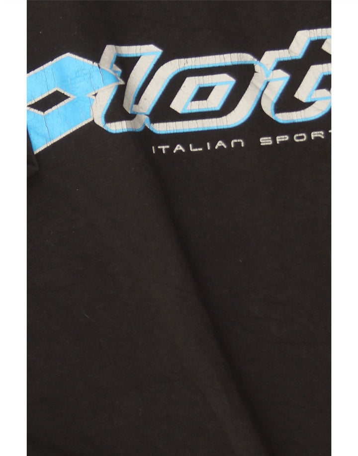 Camiseta gráfica masculina LOTTO Top médio preto