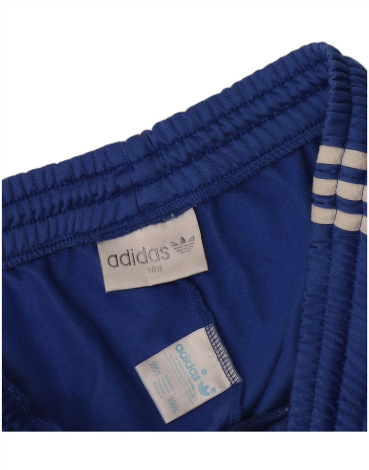 Calça de treino masculina Adidas grande poliéster azul