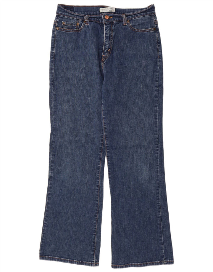 Calça jeans feminina Levi's 512 Perfectly Slimming Bootcut EUA 12 grande W28 L30 azul