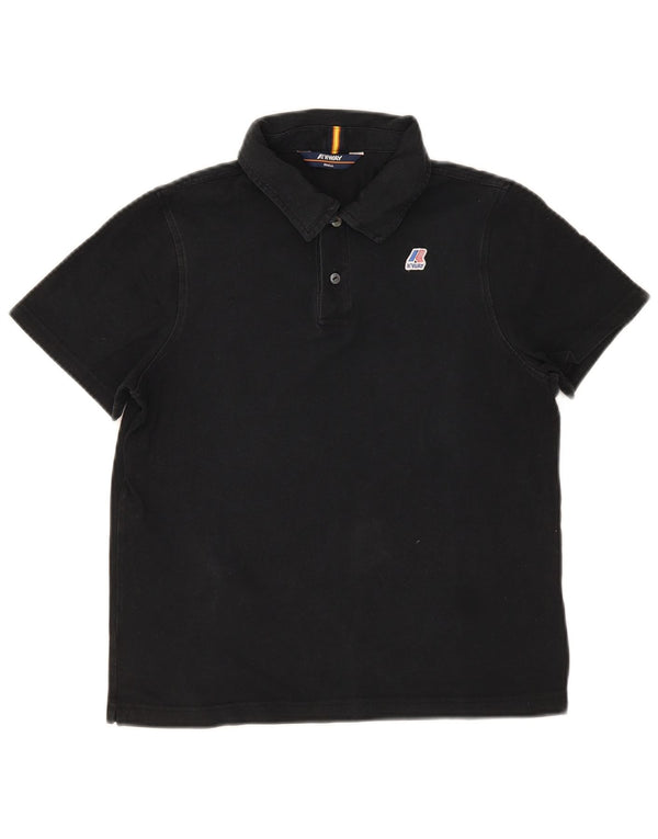 Camisa polo masculina K-Way pequena preta