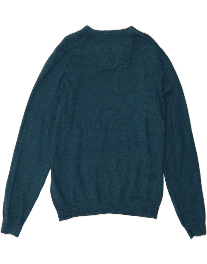 IZOD Mens V-Neck Jumper Sweater Large Blue Cotton Vintage Izod and Second-Hand Izod from Messina Hembry 