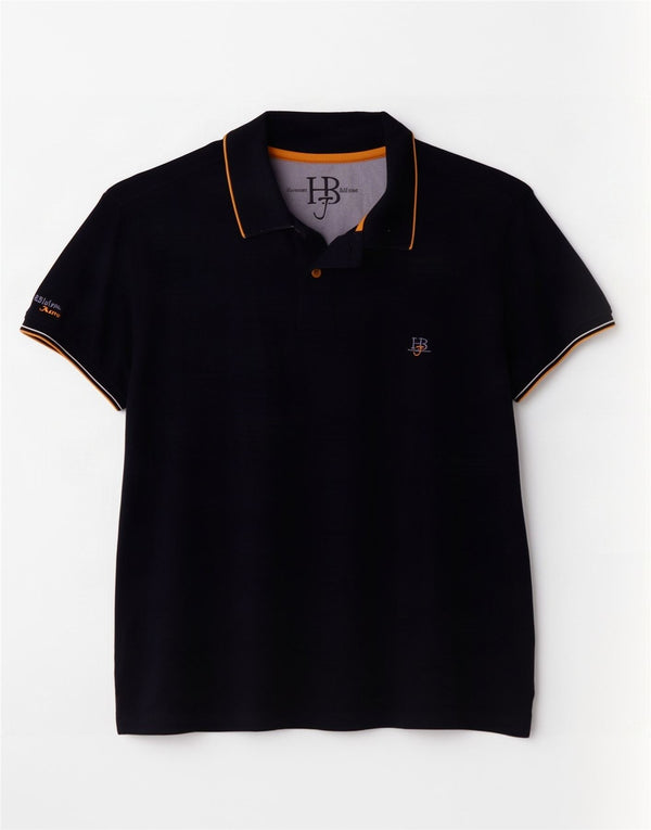 Camisa pólo masculina Harmont & Blaine pequena algodão azul marinho