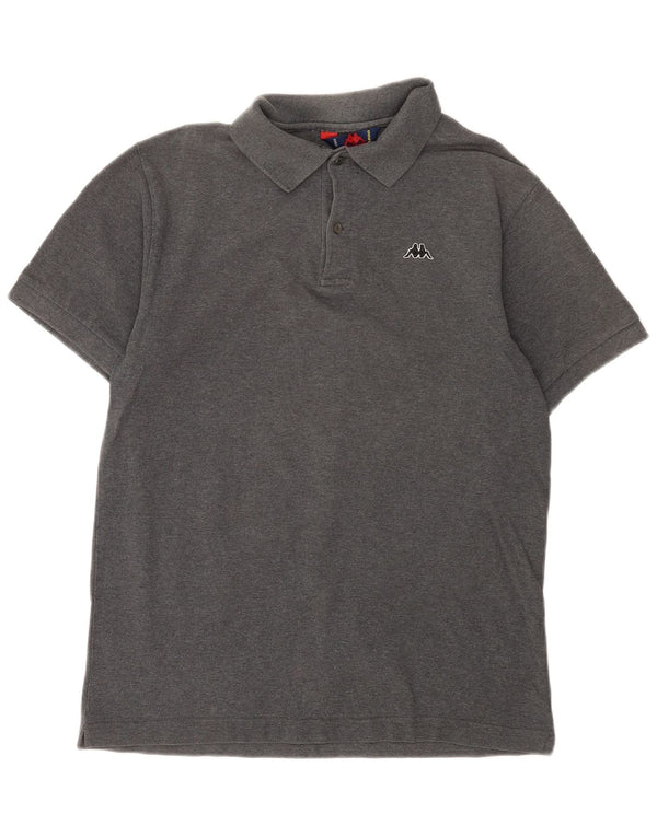 Camisa polo masculina Kappa grande algodão cinza