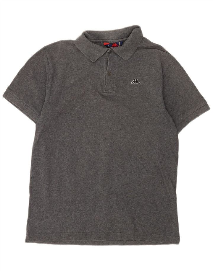 Camisa polo masculina Kappa grande algodão cinza