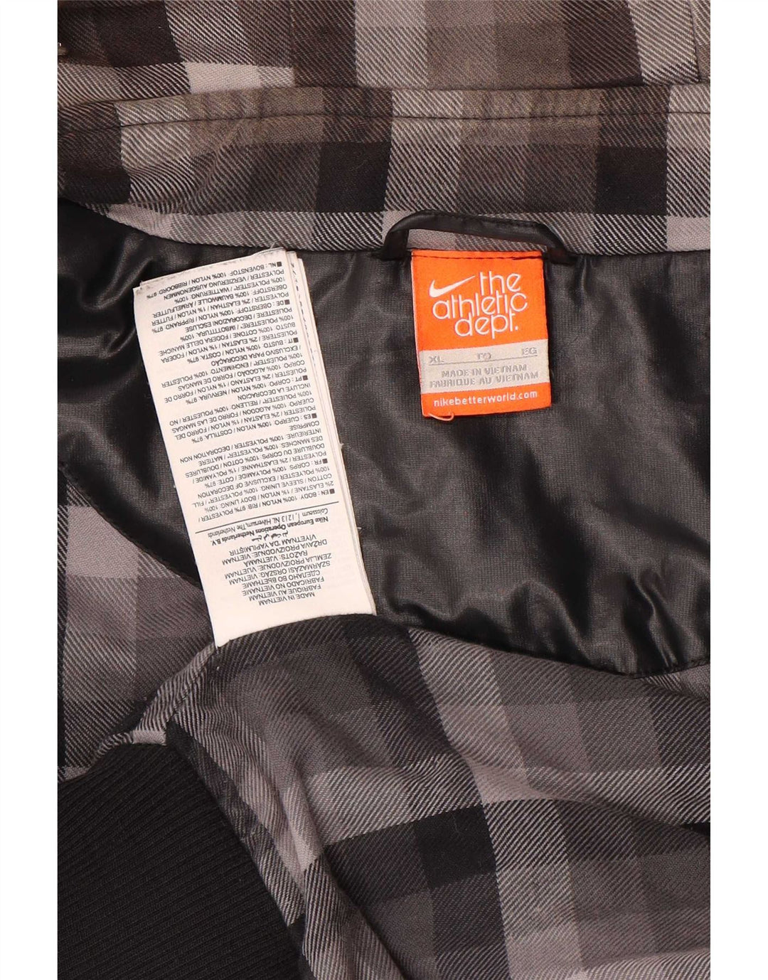 Jaqueta acolchoada com capuz feminina Nike UK 18 XL preto nylon
