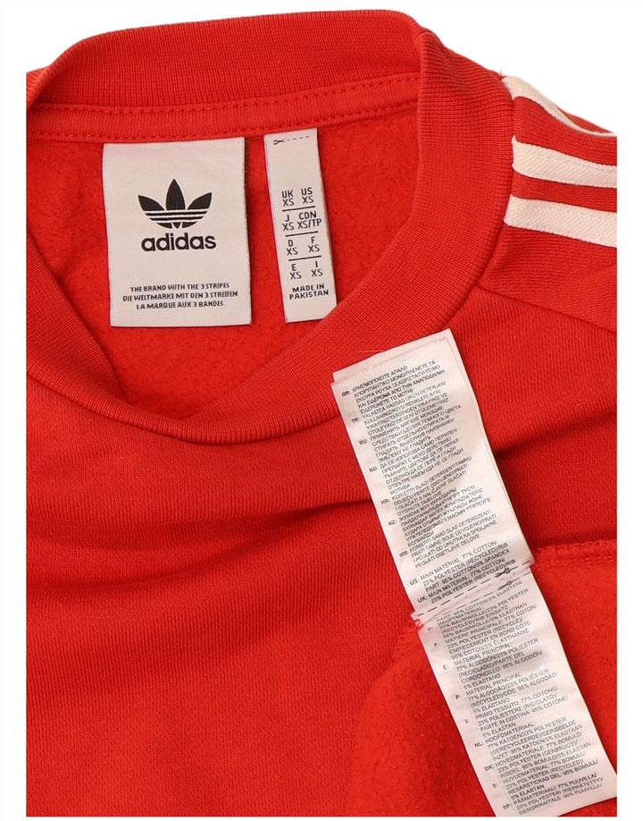 Adidas Mens Moletom Jumper XS Algodão Vermelho