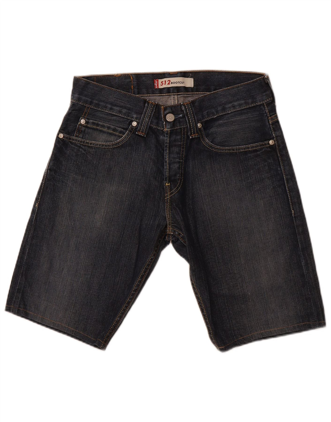 LEVI'S Masculino 512 Slim Denim Shorts W29 Pequeno Azul Algodão