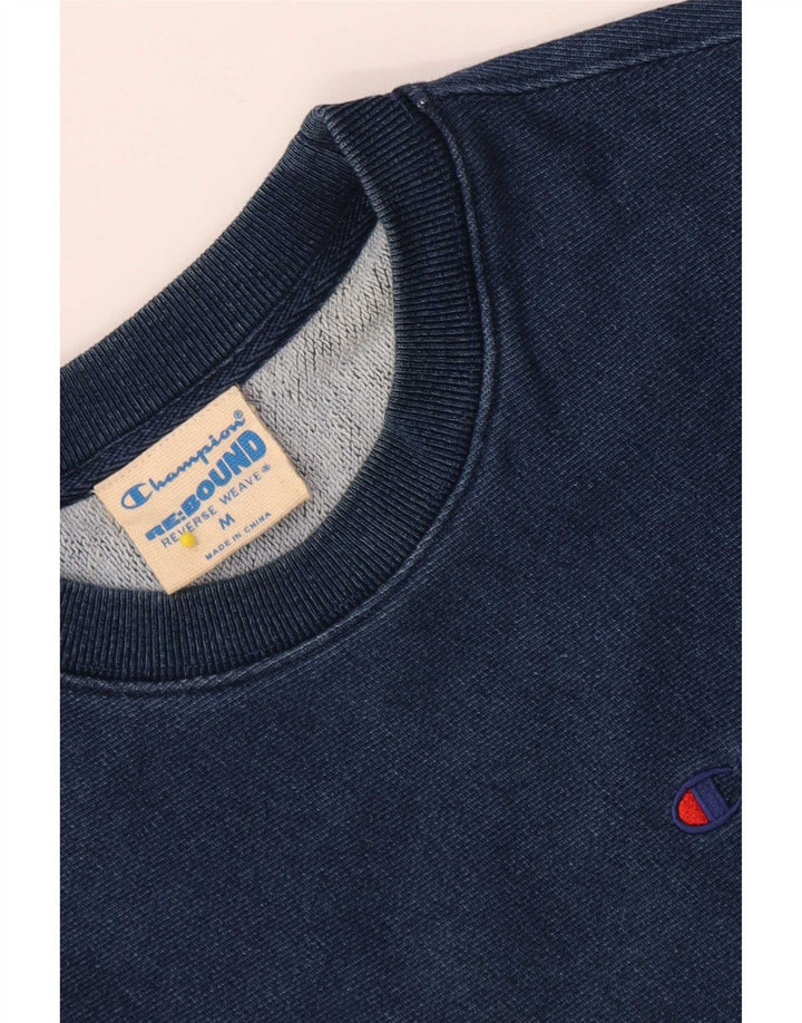 Jumper de moletom feminino Champion Crop Oversized UK 14 Médio Azul Marinho