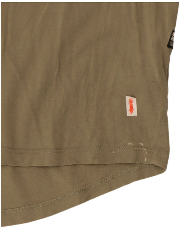 Camiseta masculina G-Star Top médio algodão cáqui