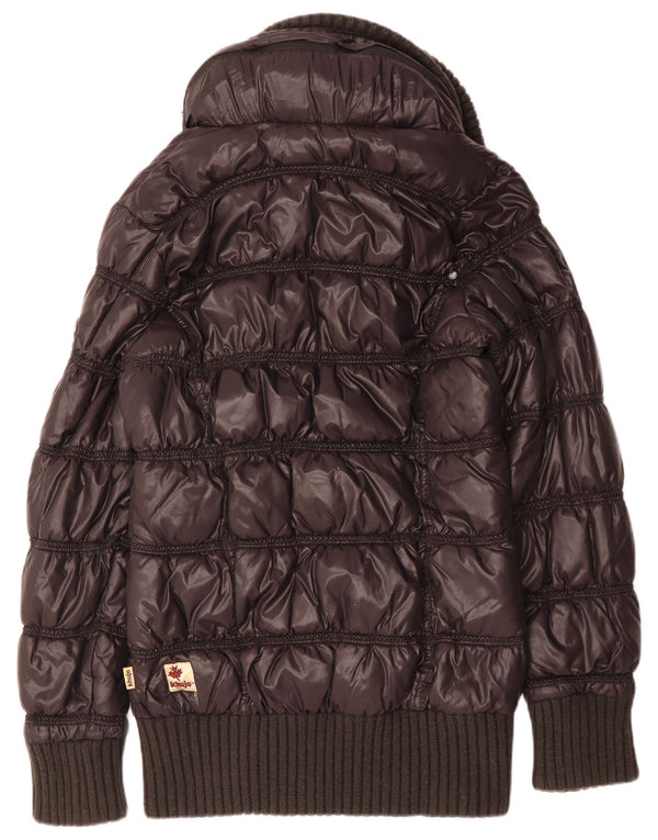 Jaqueta feminina acolchoada com capuz KHUJO UK 18 XL azul marinho