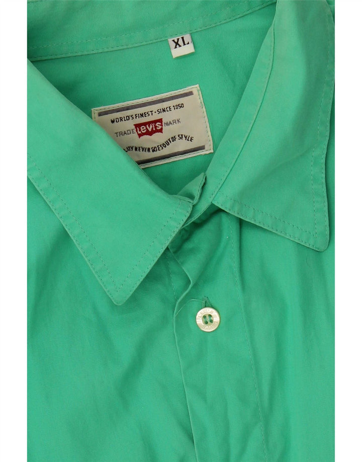 LEVI'S Mens Short Sleeve Shirt XL Green