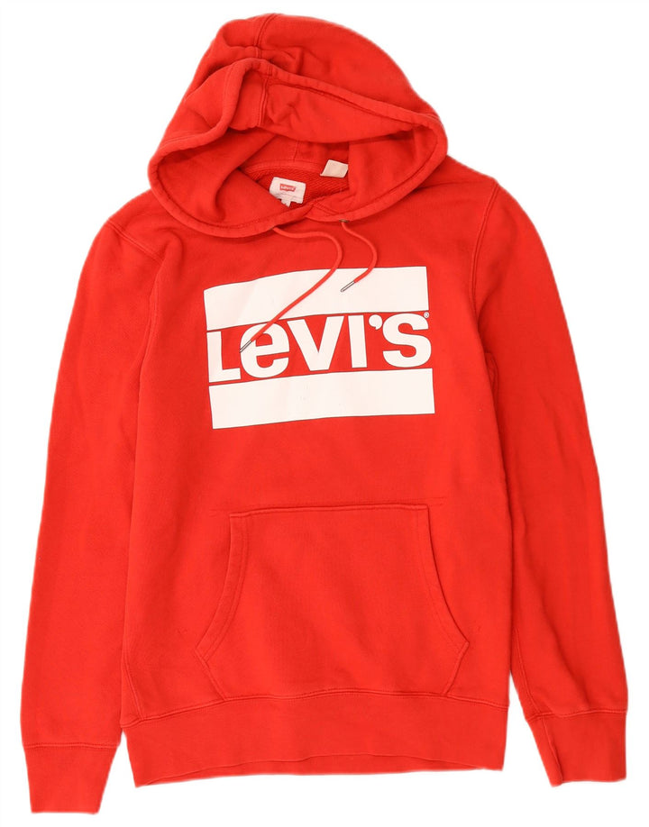 Moletom com capuz gráfico masculino Levi's pequeno algodão vermelho