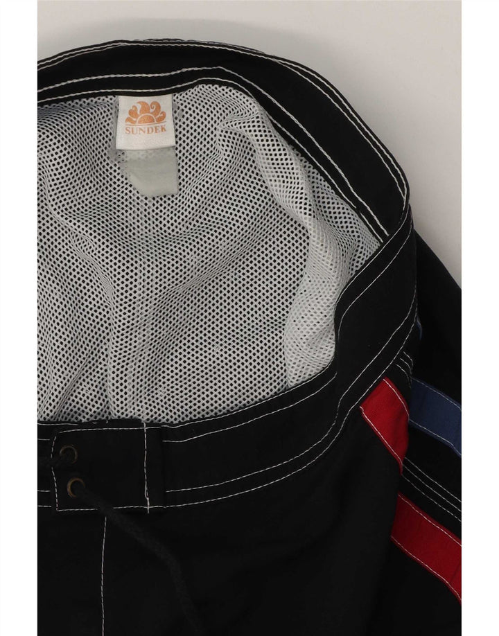Shorts de natação masculino Sundek médio preto colorblock nylon