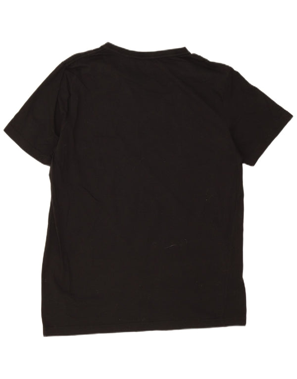 Puma Mens Graphic T-Shirt Top Grande Algodão Preto