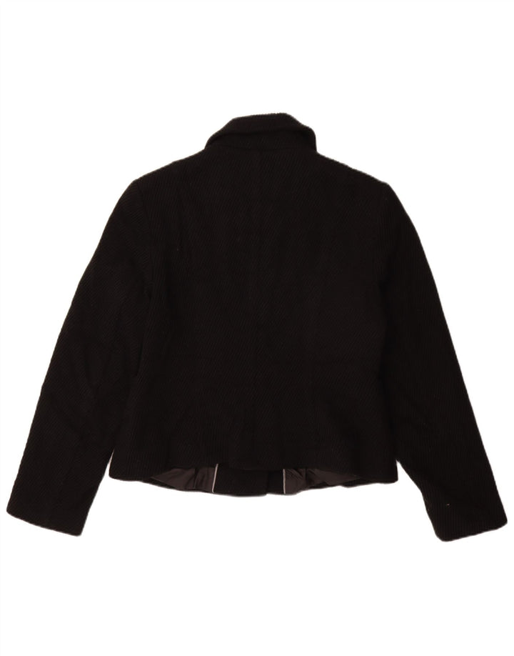 Sobretudo curto feminino Marks & Spencer UK 14 médio preto viscose