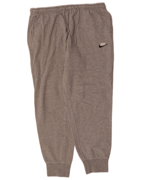 Calça de treino masculina Nike joggers grande algodão manchado cinza