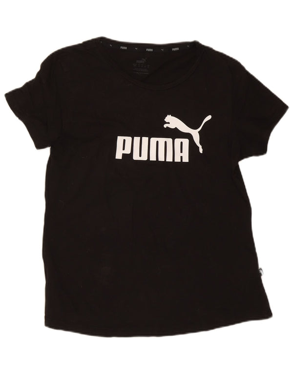 Camiseta feminina Puma Graphic UK 14 grande algodão preto