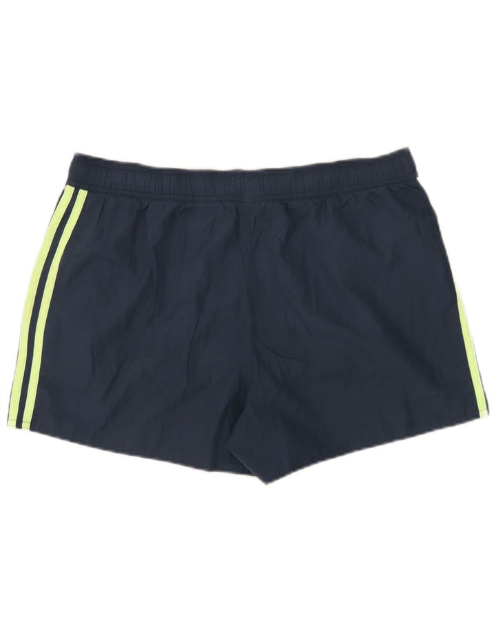 Shorts esportivos masculinos Adidas grandes azul marinho