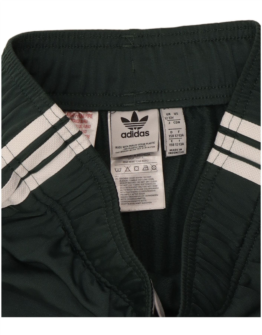 Adidas meninos calças de treino joggers 12-13 anos verde poliéster