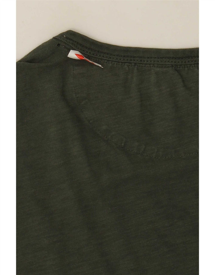 Camiseta masculina Sun68 grande algodão cáqui