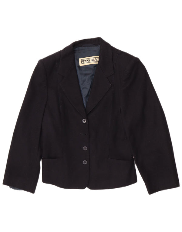 Jaqueta blazer feminina Penny Black com 3 botões Reino Unido 10 lã pequena