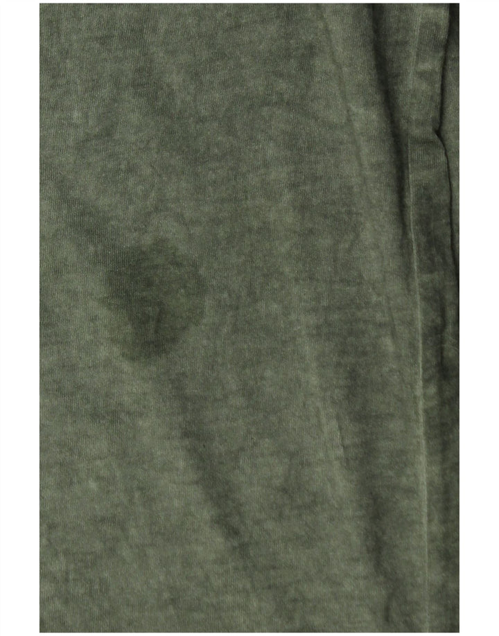 Top gráfico masculino BENETTON manga comprida pequeno algodão verde