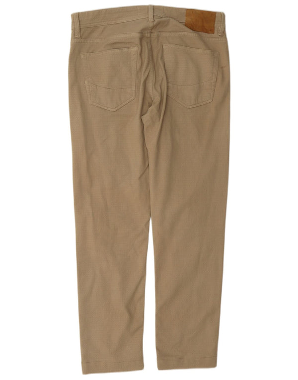 Calça casual slim masculina SIVIGLIA W34 L30 algodão bege