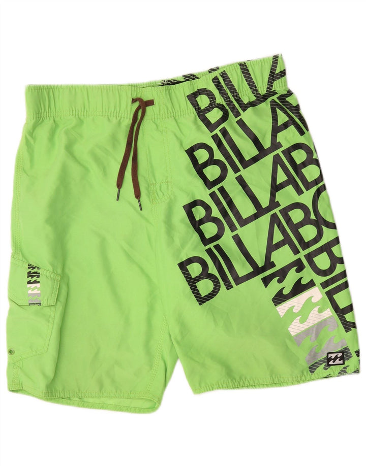 Shorts de natação masculino Billabong gráfico pequeno poliéster verde